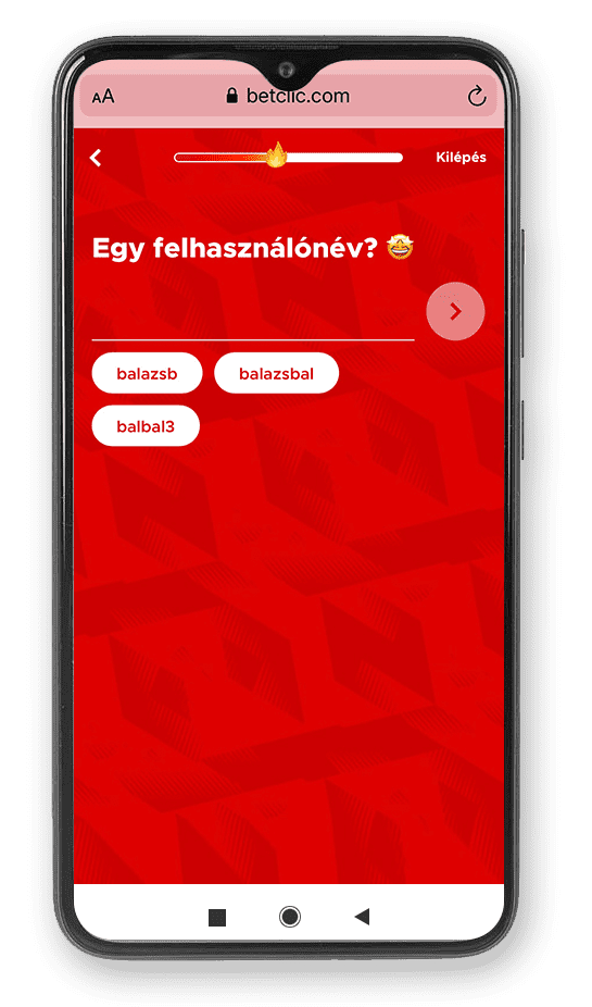 betclic egy felhasznalonev