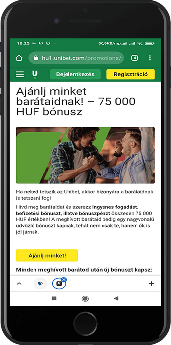 Hozzon egy ismerősének Unibet bónuszt