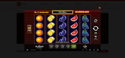 Az EGT 40 Super Hot képének képernyőképe