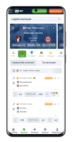 20bet mobil alkalmazás