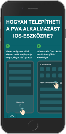 Az iOS mobilalkalmazás képernyőképe