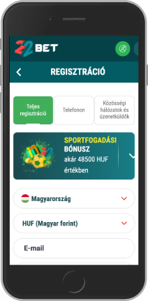 A 20Bet fogadóiroda regisztrációs oldalának képernyőképe