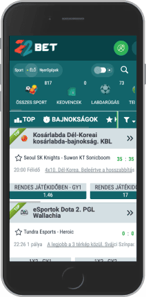 Képernyőkép arról, hogyan lehet sportfogadást tenni