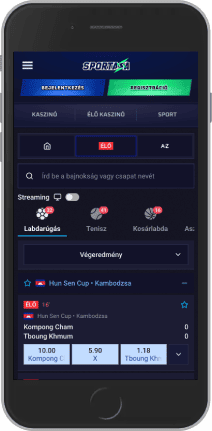 Képernyőkép arról, hogyan lehet eSportra fogadni
