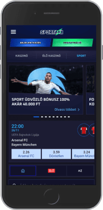 Képernyőkép arról, hogyan lehet sportfogadást tenni