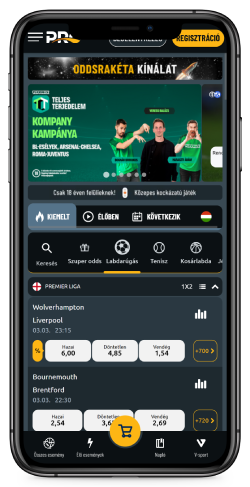 TippmixPRO mobil alkalmazás