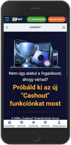 Így tudod igénybe venni a 20Bet Cashout funkcióját: