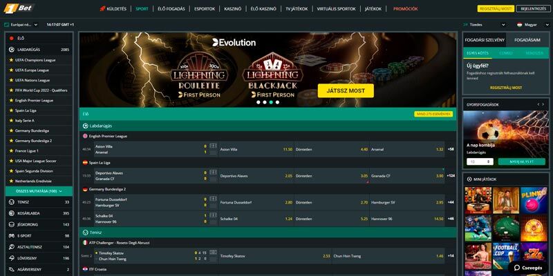 1Bet Magyarország promóciós oldal