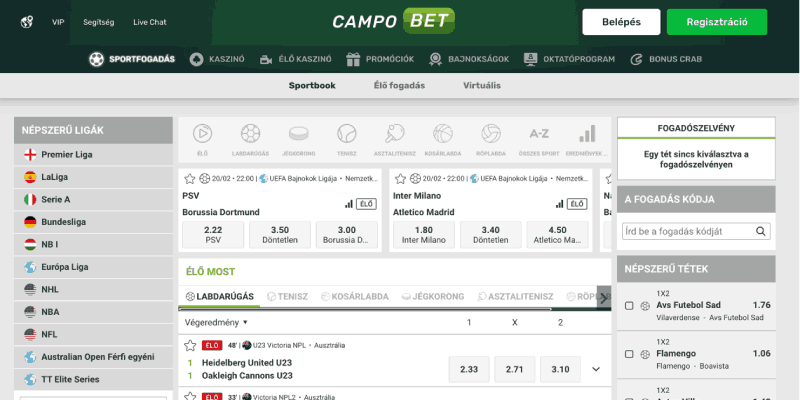 új bukméker Campobet Magyarország kezdőlap