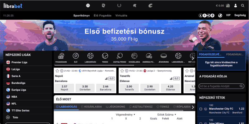 új bukméker Librabet sportoldal