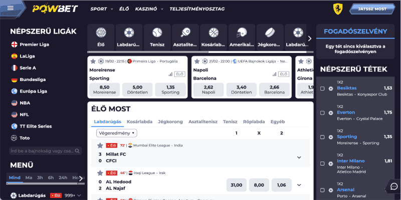 1 # bukméker futball fogadáshoz: Powbet