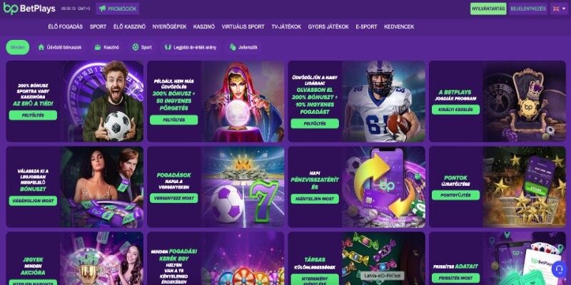 A Betplays promóciós oldal képernyőképe