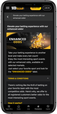 Megnövelt odds Bónusz 18bet