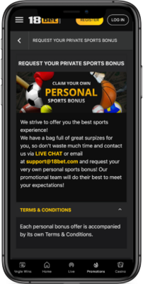 Személyes Sportbónusz 18bet