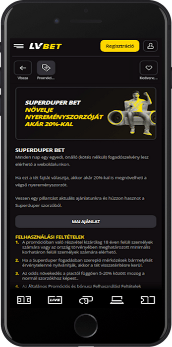 LVBET extra odds bónusz