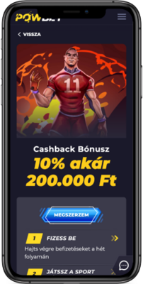 Cashback bónusz Powbet