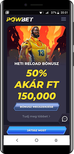 powbet Heti Reload Bónusz