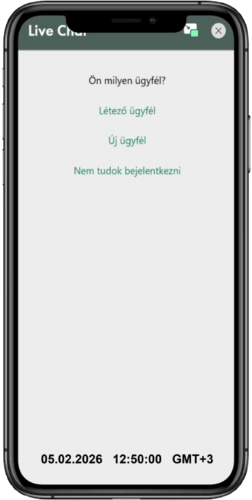 A bet365 ügyfélszolgálati chat oldalának képernyőképe