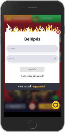 Mobil képernyőkép a Hellspin naplózási oldaláról