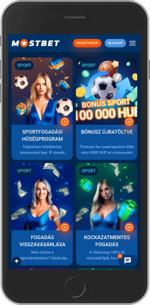 Mobil képernyőkép a Mostbet promóciós oldaláról