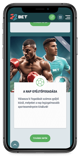 Képernyőkép a 22bet  a nap gyűjtőfogadása mobilon 