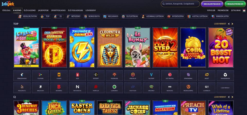 Kaszinó áttekintés Lolajack