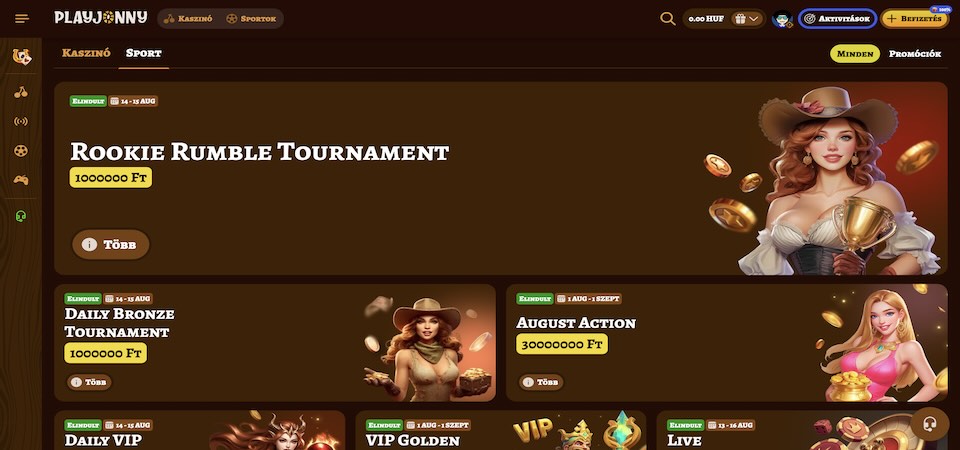 A Playjonny promóciós oldalának képernyőképe