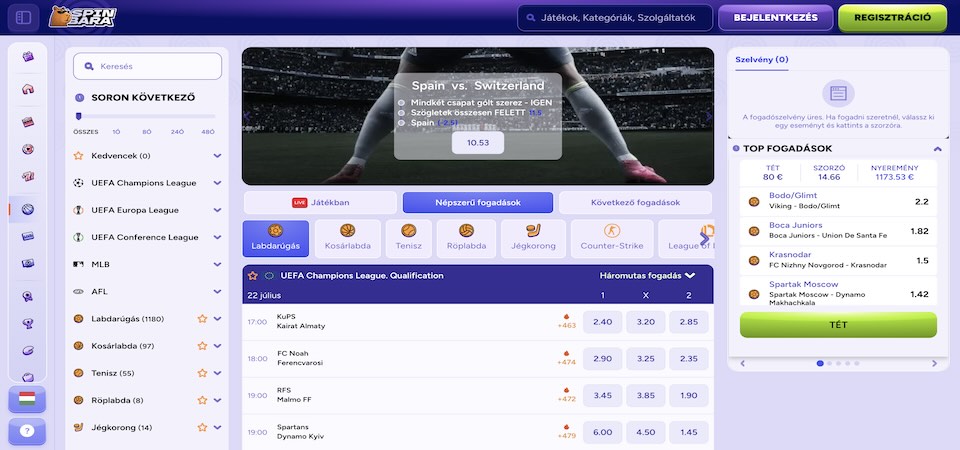 Pillanatkép a Spinbara sportoldaláról
