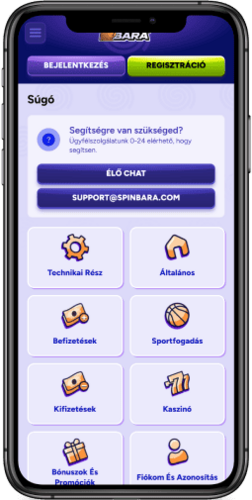 Mobil képernyőkép az ügyfélszolgálati kapcsolattartókról