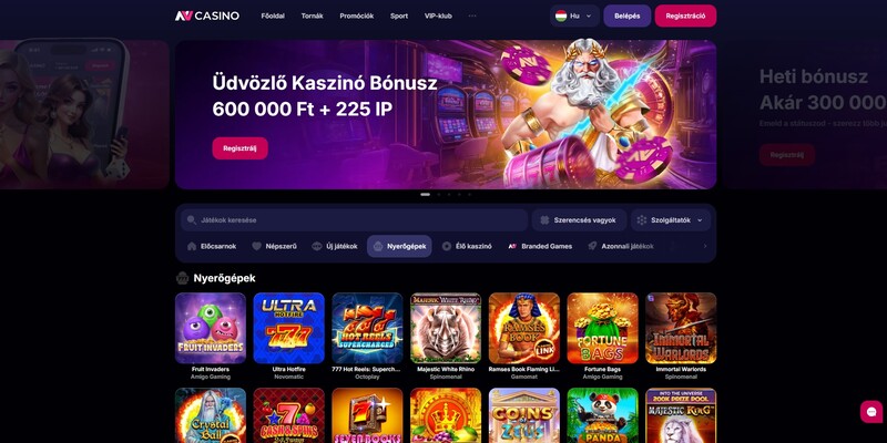 Pillanatkép a N.V. Casino fő sportfogadási oldaláról