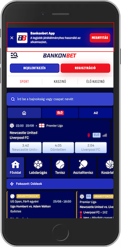 A BankOnBet mobil app letöltése