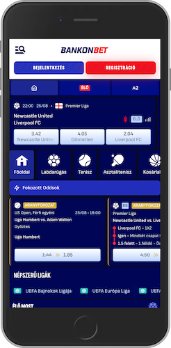 Sportfogadási lehetőségek a BankOnBet appban