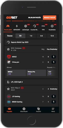 GGbet app sportfogadási lehetőségei 3