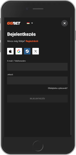 GGbet app Android és iOS bejelentkezés