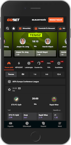 GGbet app sportfogadási lehetőségei 2