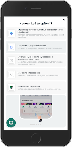 Ivibet app iOS útmutató